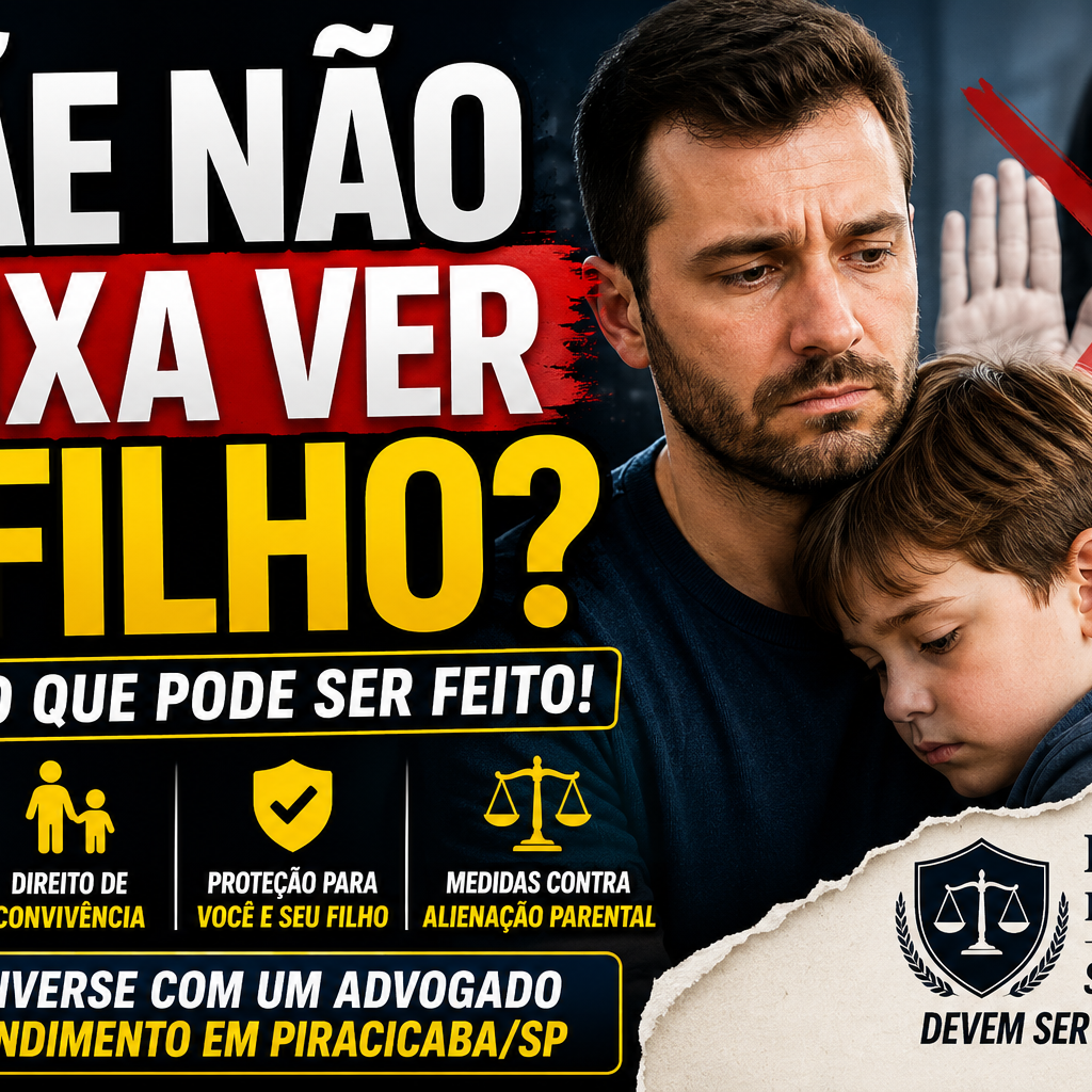 Pai impedido de ver o filho em Piracicaba SP