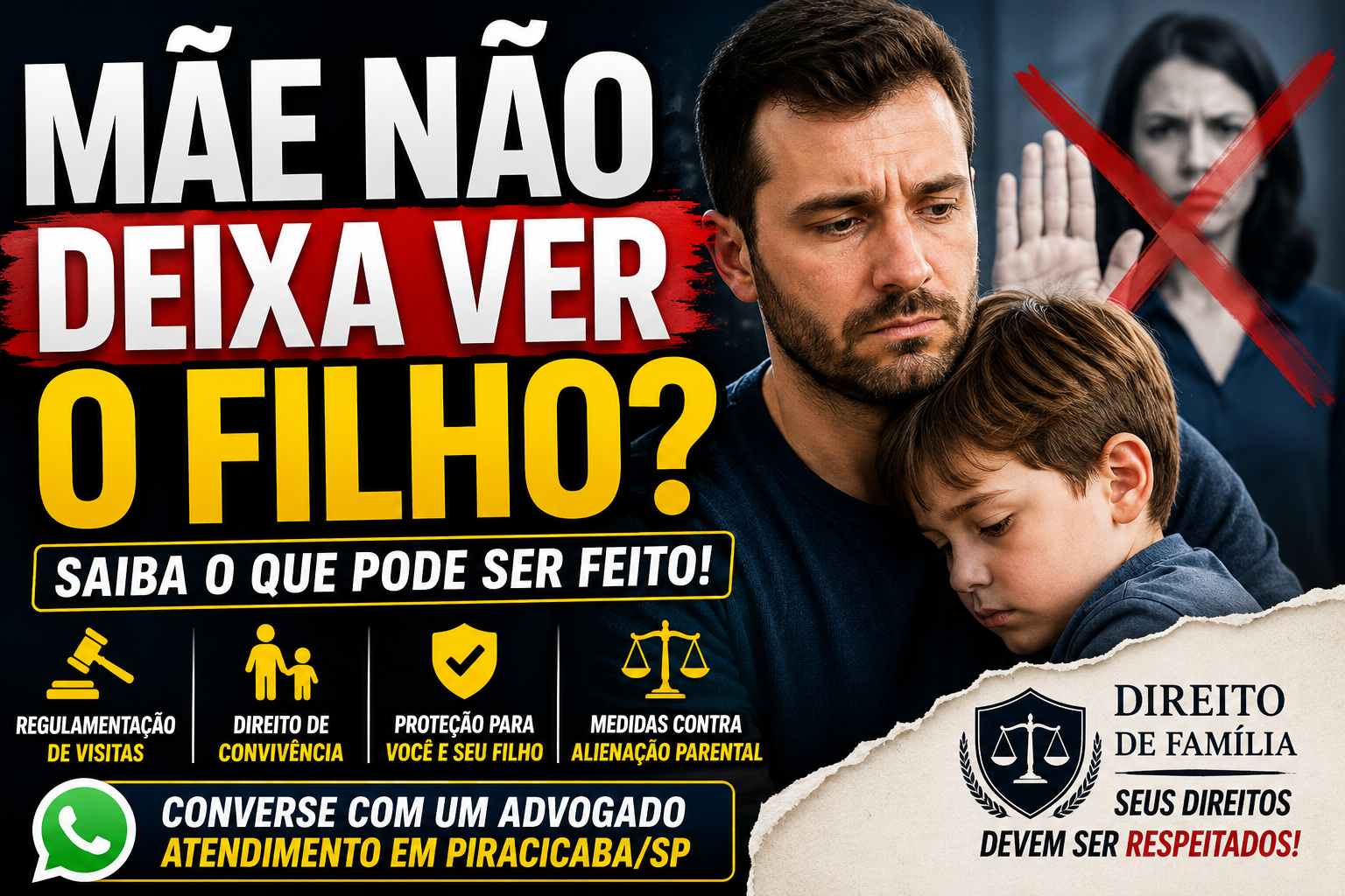 Pai impedido de ver o filho em Piracicaba SP