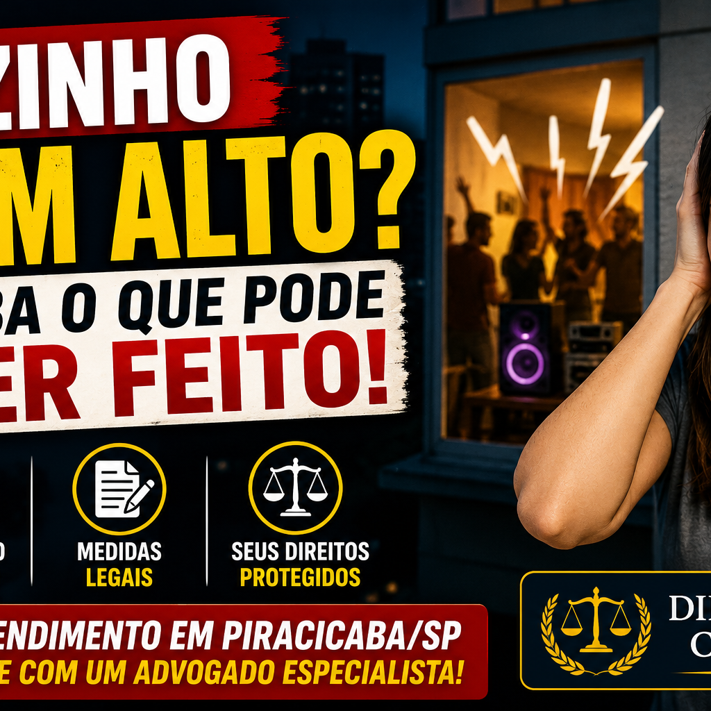 Problemas com vizinho barulhento e som alto em Piracicaba SP
