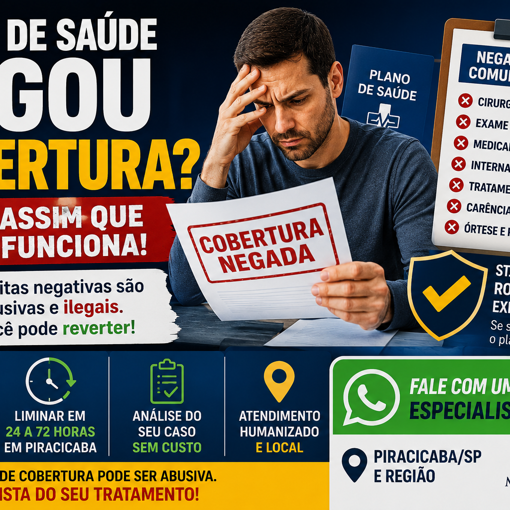 ação judicial contra negativa de plano de saúde