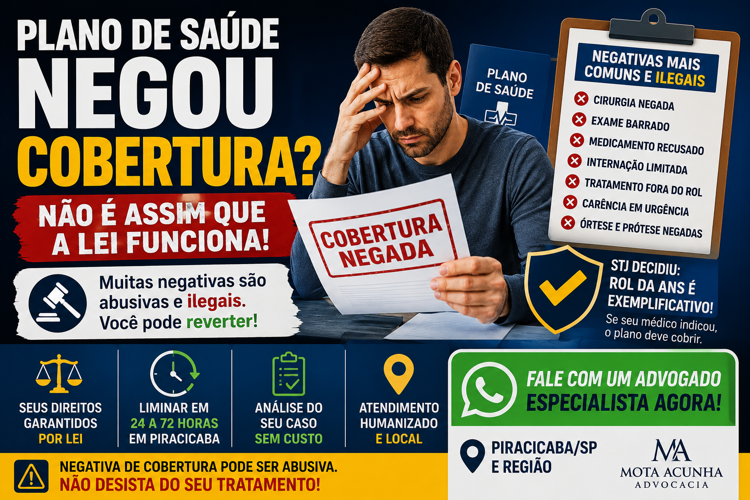 ação judicial contra negativa de plano de saúde