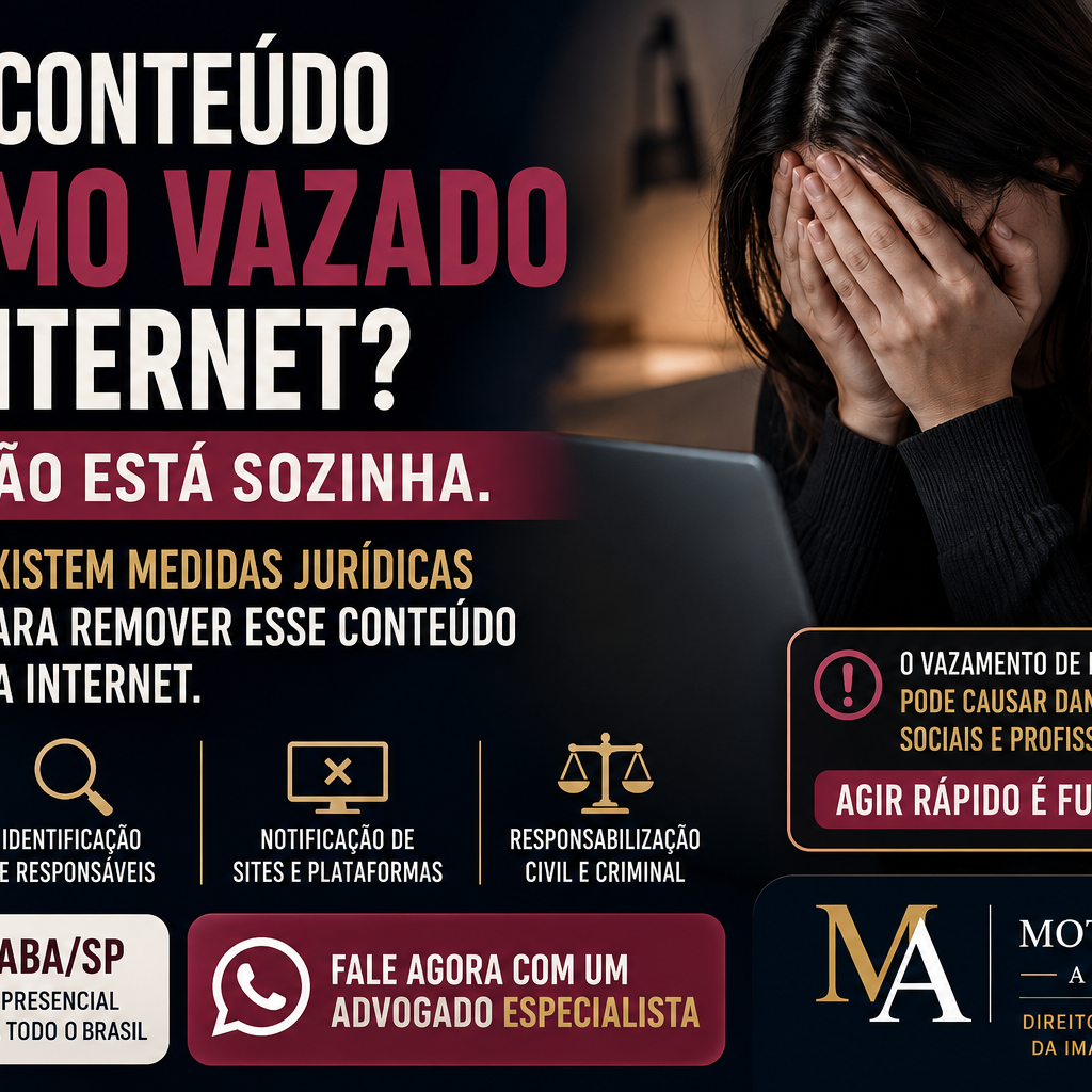 Thumbnail sobre pornografia de vingança em Piracicaba SP com mulher emocionalmente abalada após vazamento de fotos e vídeos íntimos.