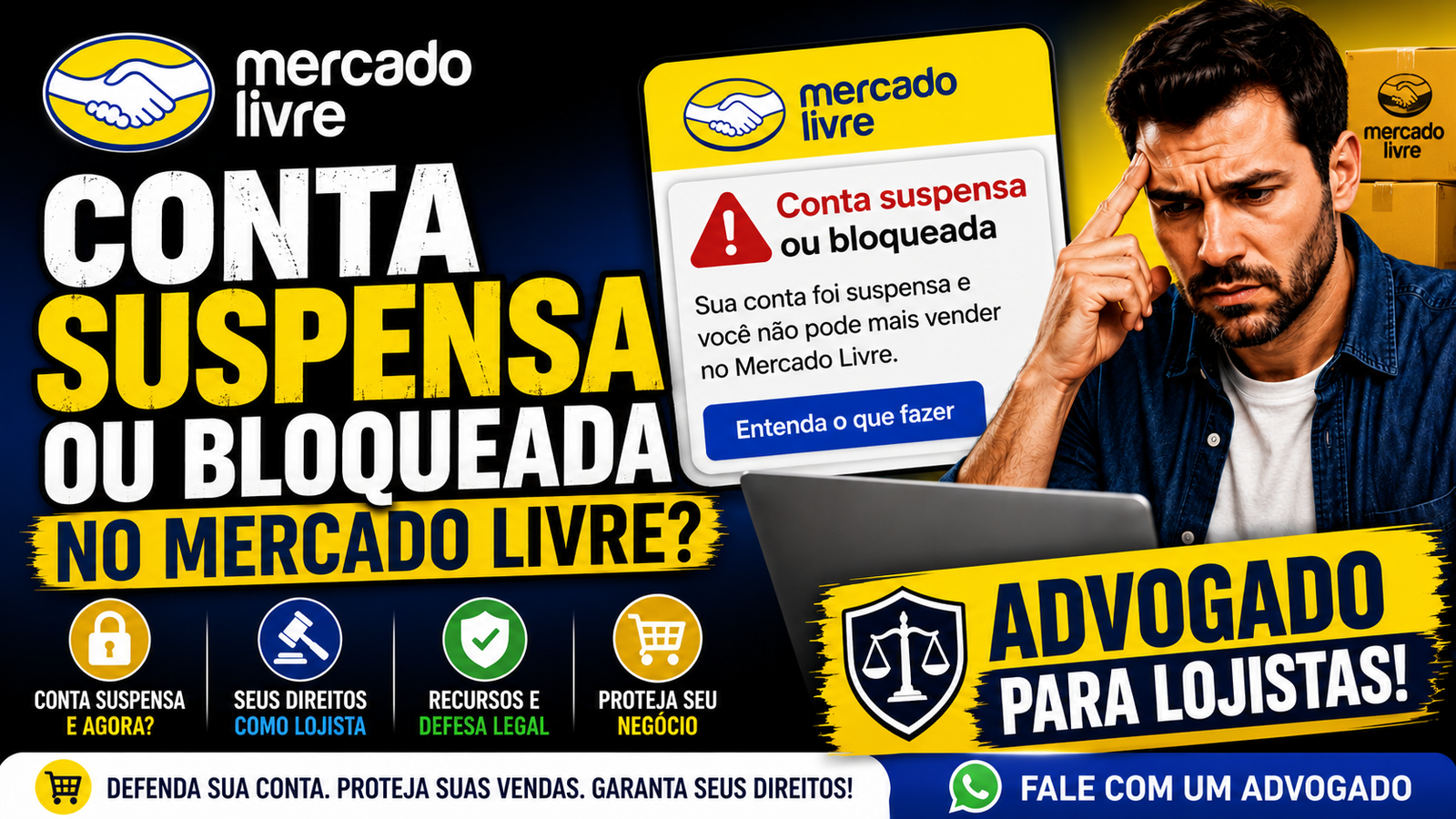 Entenda situações envolvendo conta suspensa no Mercado Livre, retenção de saldo e bloqueios de vendedores na plataforma.